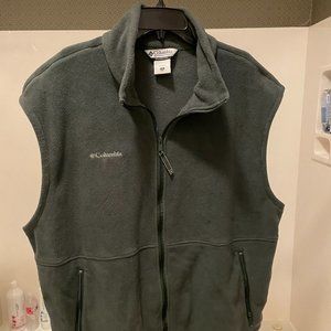 Columbia Men's XXL Olive Drab Fleece Zip-up Vest